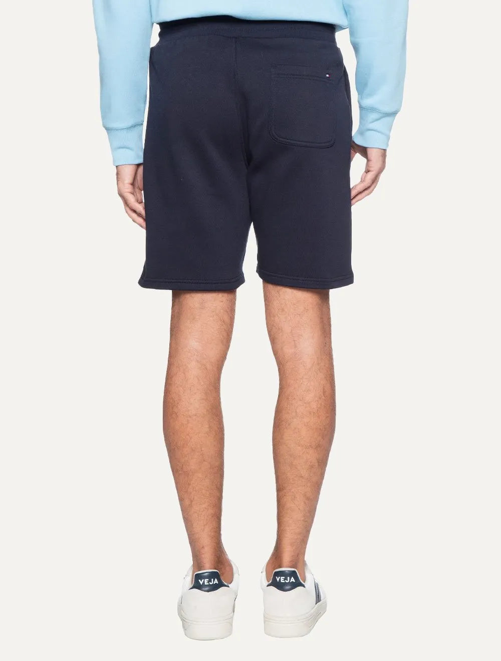 Bermuda Tommy Hilfiger Moletom Masculina Small Logo Azul Marinho