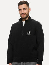 Casaco Moletom Armani Exchange Masculina Embroidery AX Logo Preto