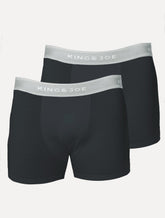 Cueca King & Joe Boxer Lisa Grey Logo Preta Pack 2UN AC26702 00003