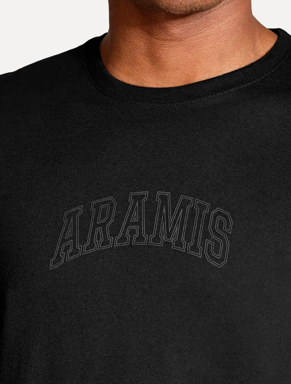 Camiseta Aramis Masculina Regular Outline Preta