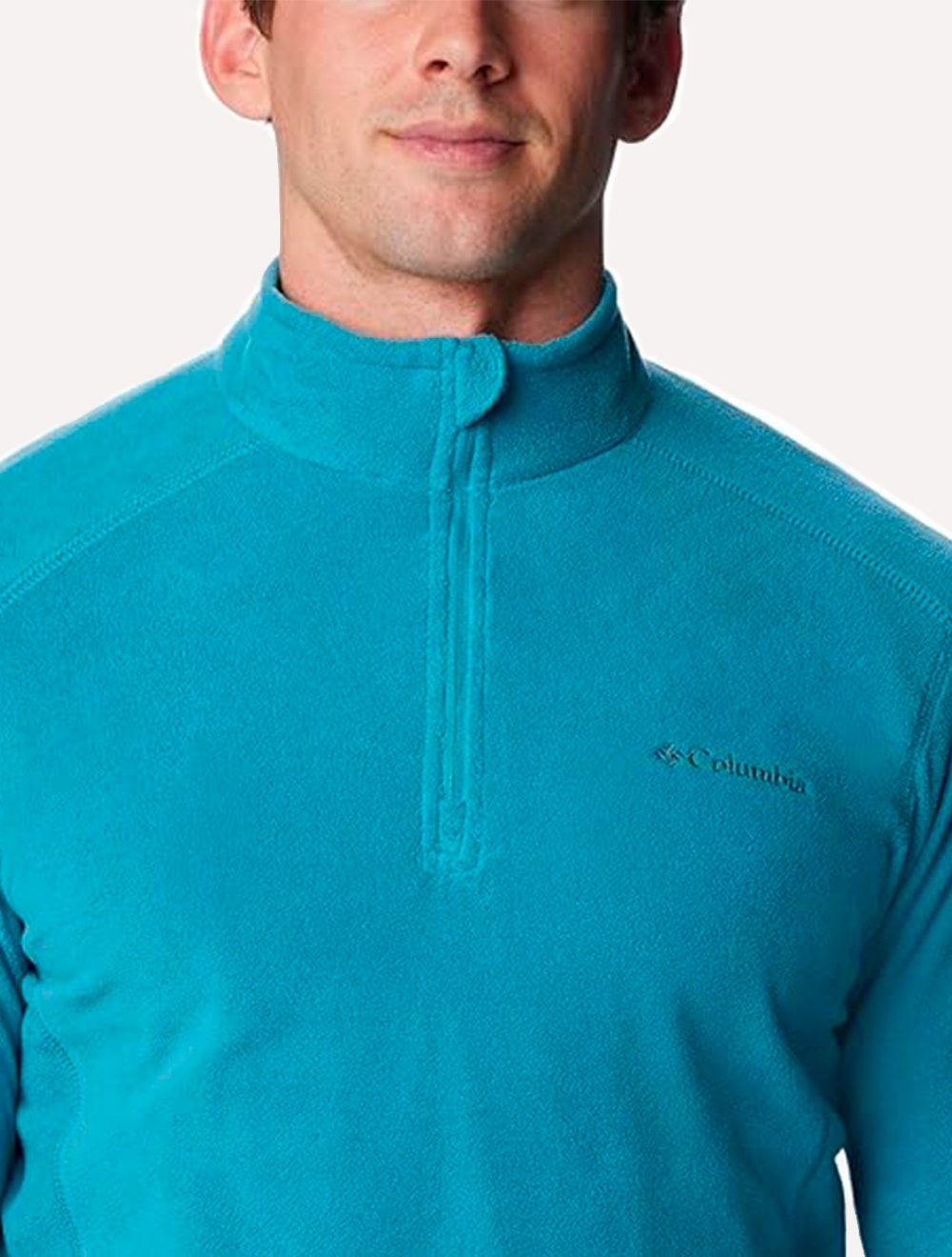 Blusa Columbia Masculina Klamath Range II Half Zip Azul Turquesa