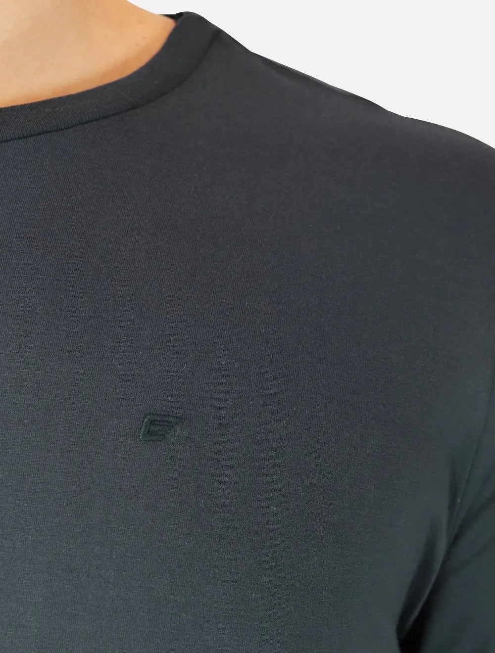 Camiseta Ellus Masculina Manga Longa Cotton Fine Classic Midnight Blue Marinho