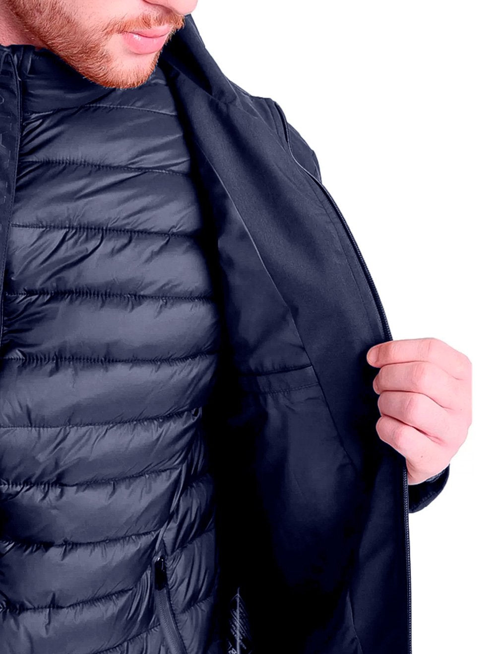 Jaqueta Aramis Masculina Nylon Bomber 3 IN 1 Liquid Repeller Azul Marinho