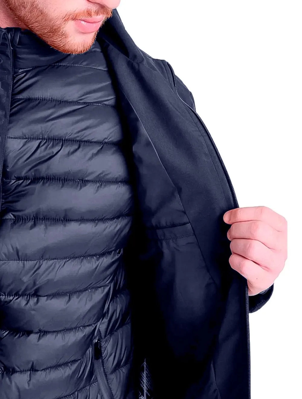 Jaqueta Aramis Masculina Nylon Bomber 3 IN 1 Liquid Repeller Azul Marinho