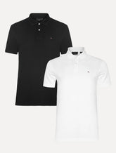 Kit Polo Aramis Masculina | Piquet Lisa Branca/Preta