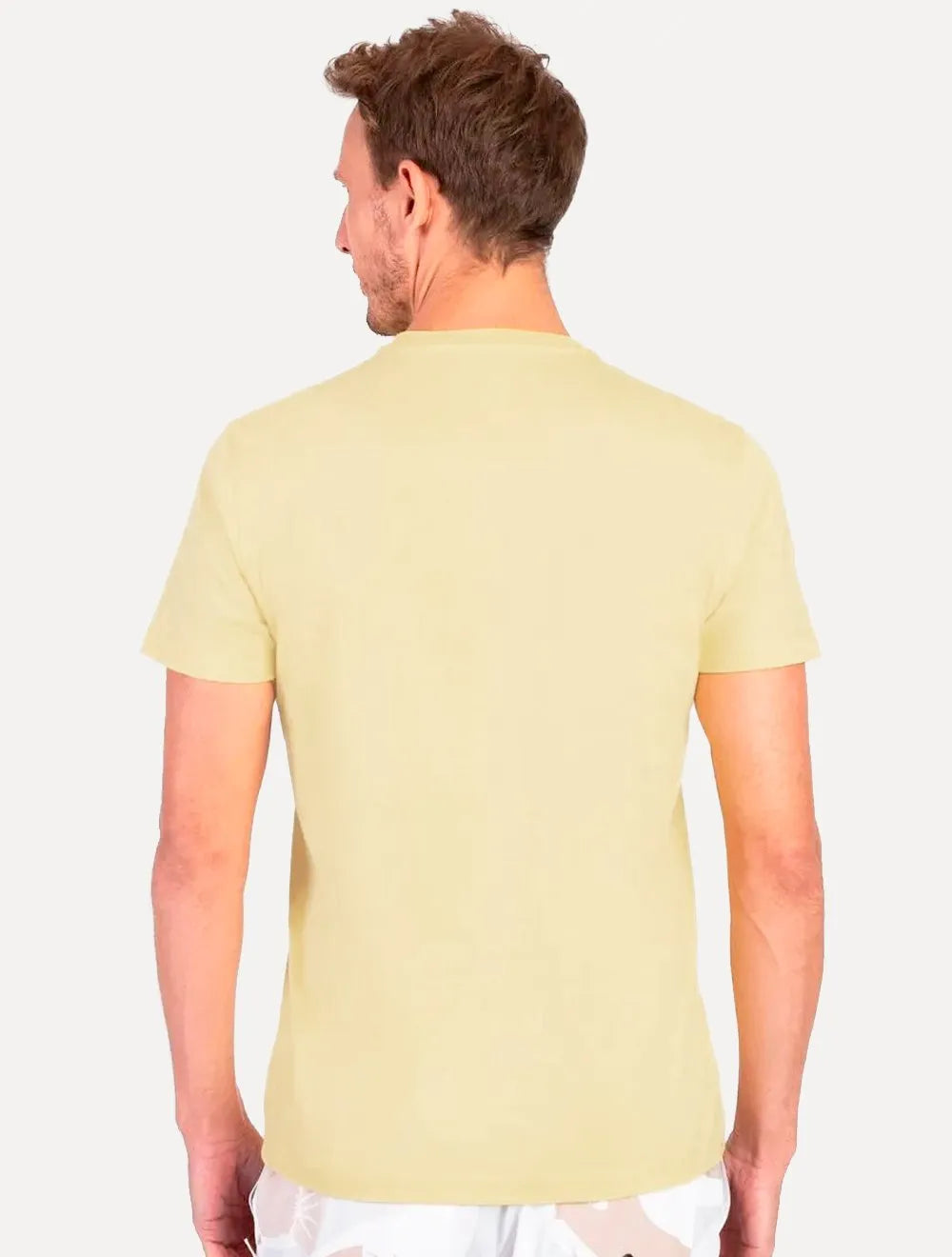 Camiseta Aramis Masculina Basic Lisa Amarelo Claro