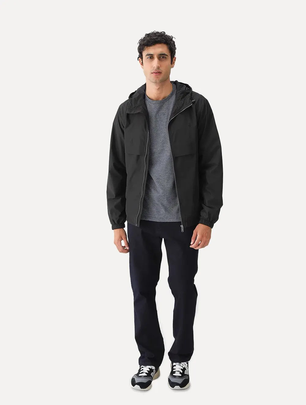 Jaqueta Dudalina Masculina Corta Vento Nylon Preta