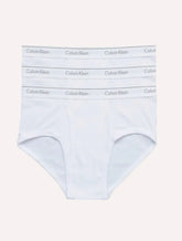Cuecas Calvin Klein Underwear Brief Cotton Rib Branca Pack 3UN
