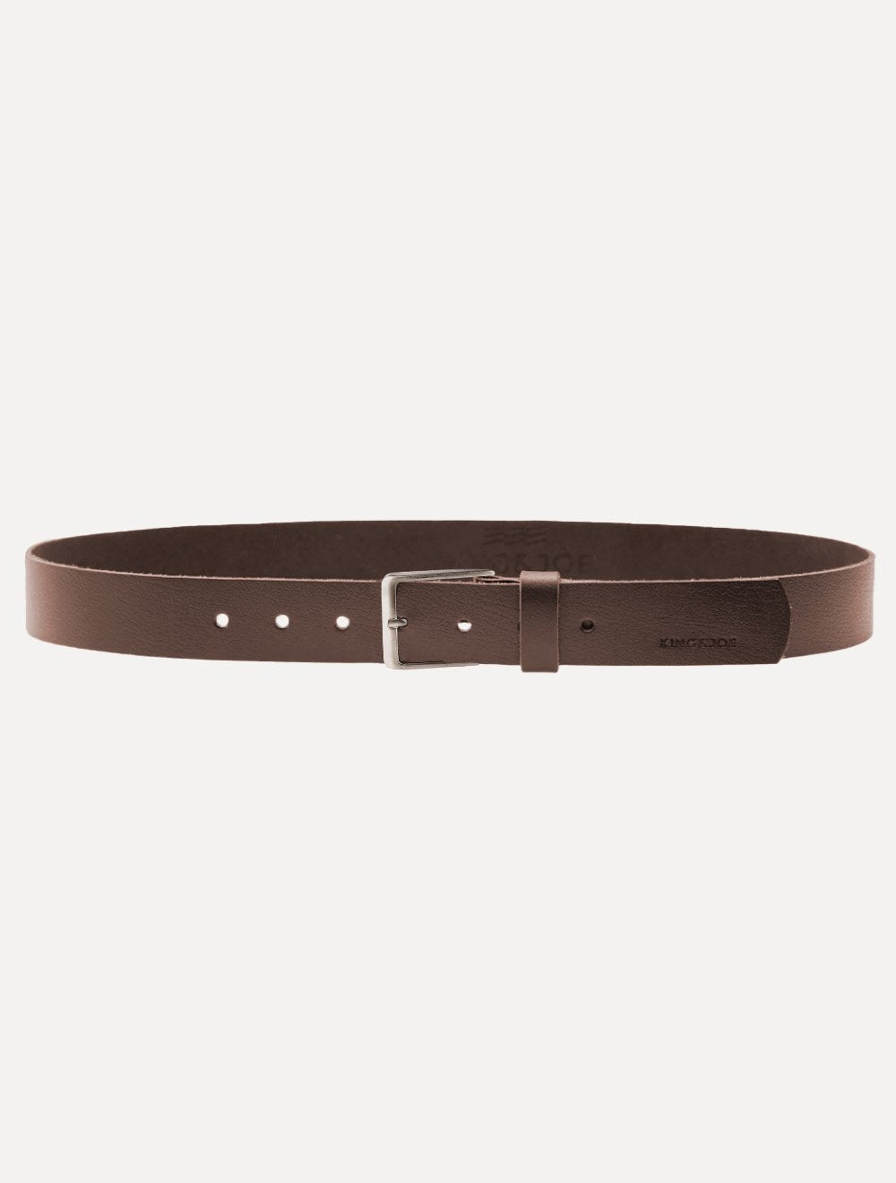 Cinto King & Joe Masculino Couro Logo Queima Marrom