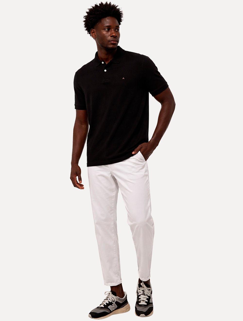 Polo Aramis Masculina Regular Basic Piquet Surton Light Logo Preto