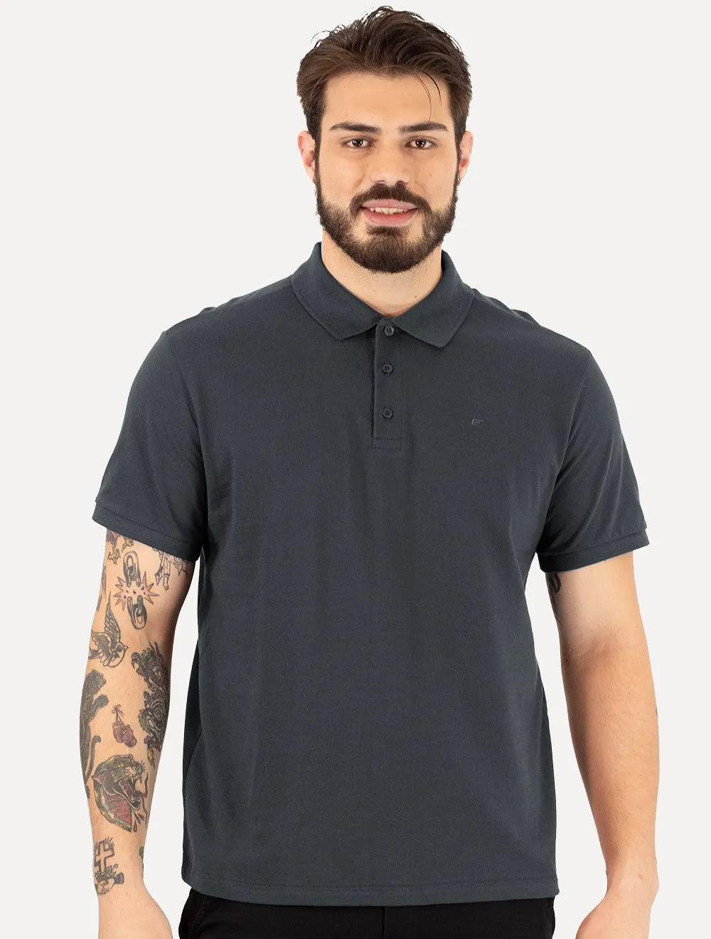 Polo Ellus Masculina Piquet Classic Easa Midnight Blue Marinho