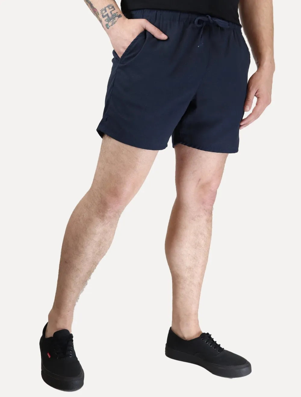 Short Foxton Masculino Linho Pier Casual Azul Marinho