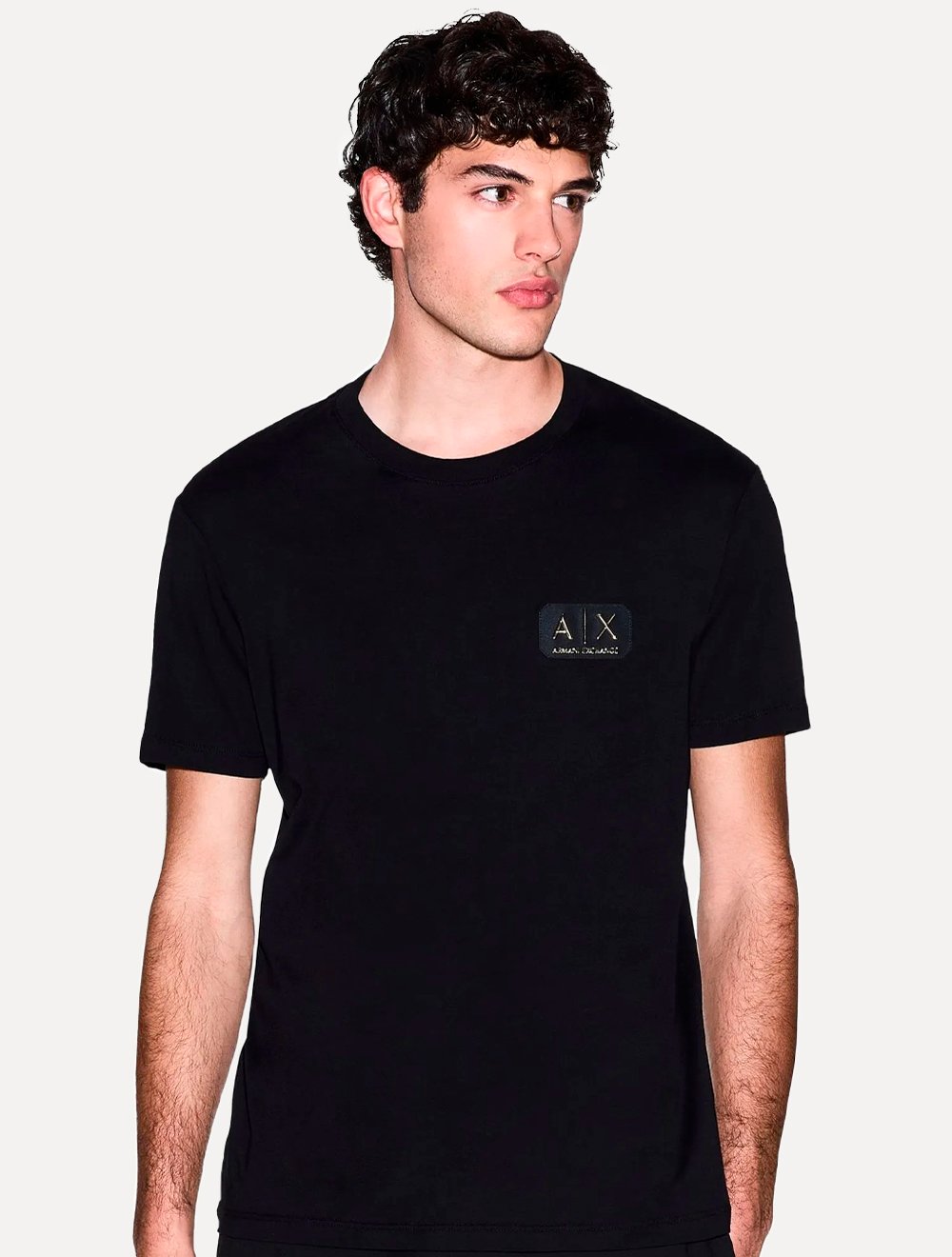 Camiseta Armani Exchange Masculina Regular Fit Cotton Patch AX Preta