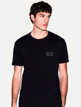 Camiseta Armani Exchange Masculina Regular Fit Cotton Patch AX Preta
