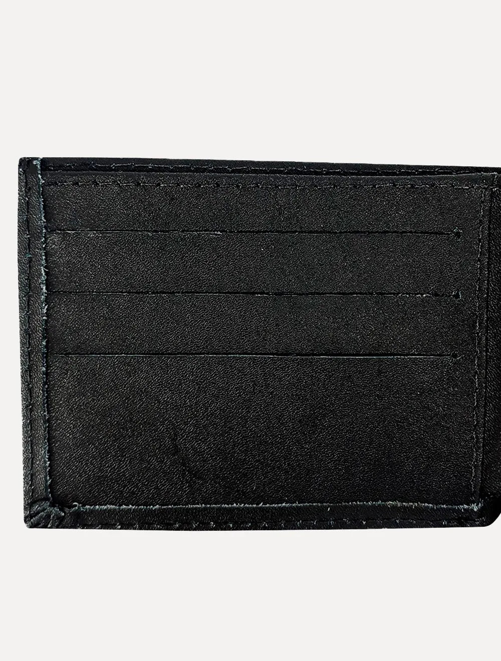 Carteira John John Masculina Couro Basic Down Logo Preta