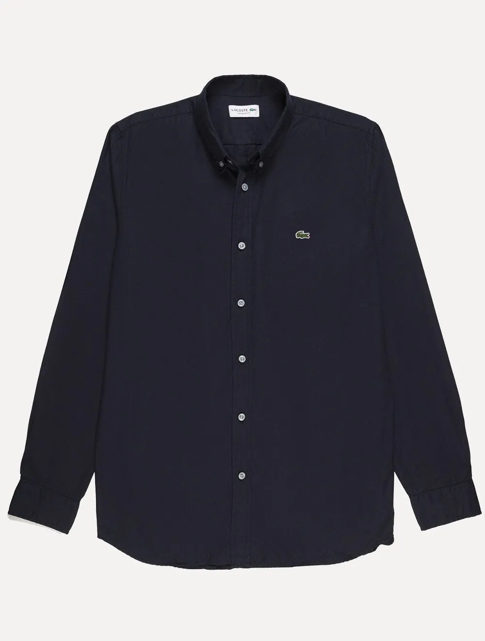 Camisa Lacoste Masculina Regular Pinpoint Cotton Oxford Azul Marinho