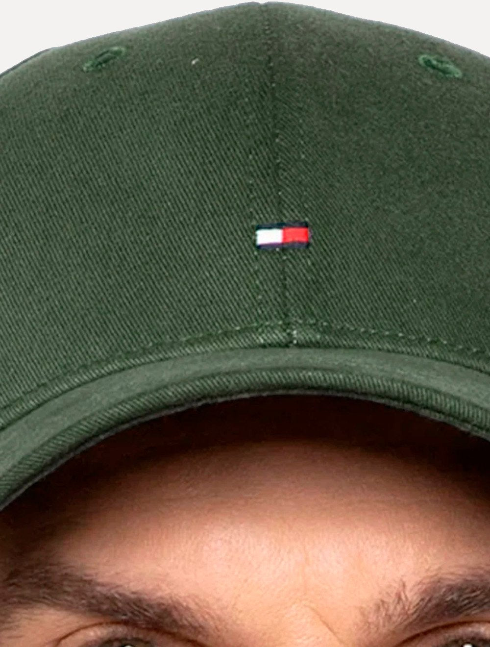 Boné Tommy Hilfiger Masculino Classic Cap Flag Tape Verde Escuro