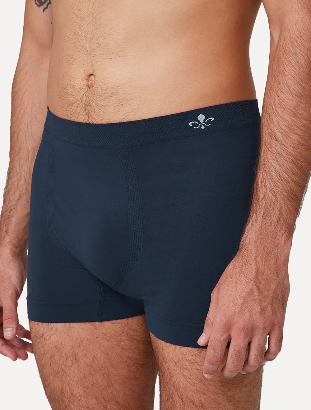 Cueca Dudalina Boxer Seamless Logo Azul Escuro 1UN