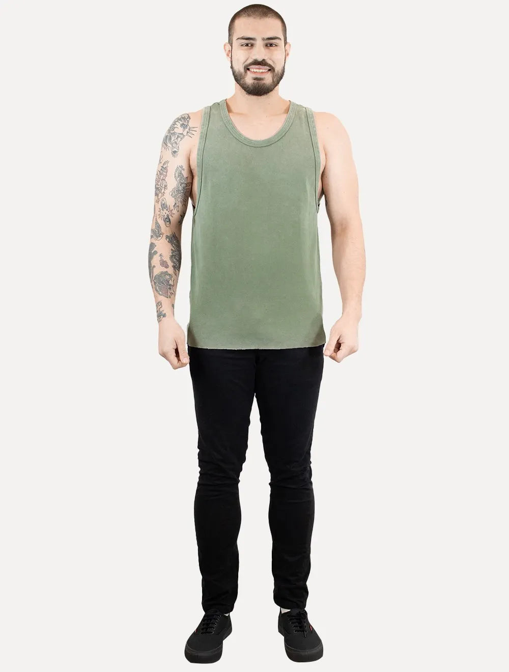 Regata Osklen Masculina Regular Double Used Ribbed Verde