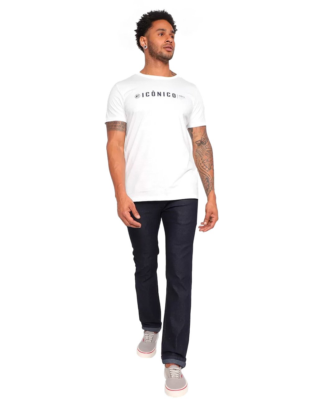 Camiseta Colcci Masculina Icônico Print Branca