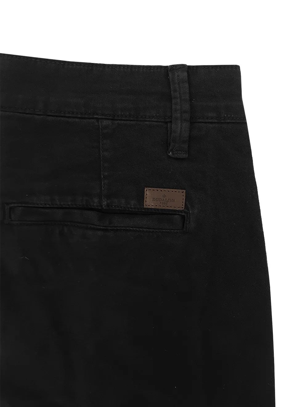 Calça Dudalina Masculina Sarja Slim Faca Color Preta