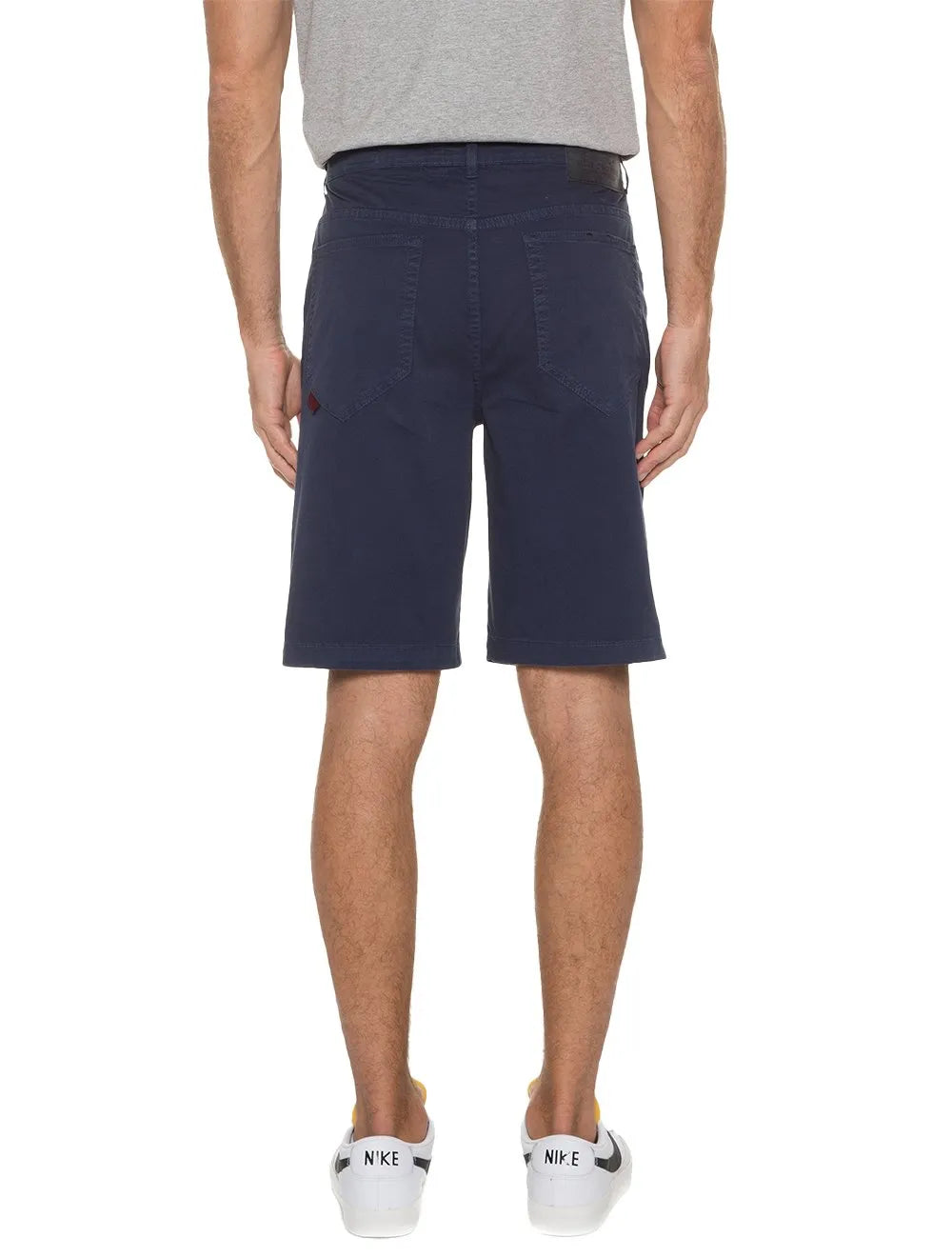 Bermuda Ellus Sarja Masculina Color Canvas Rock 5 Pockets Azul Marinho