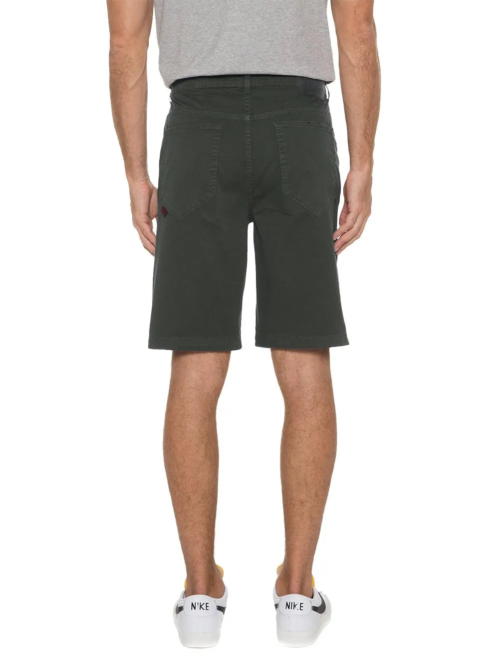 Bermuda Ellus Sarja Masculina Color Canvas Rock 5 Pockets Verde Militar