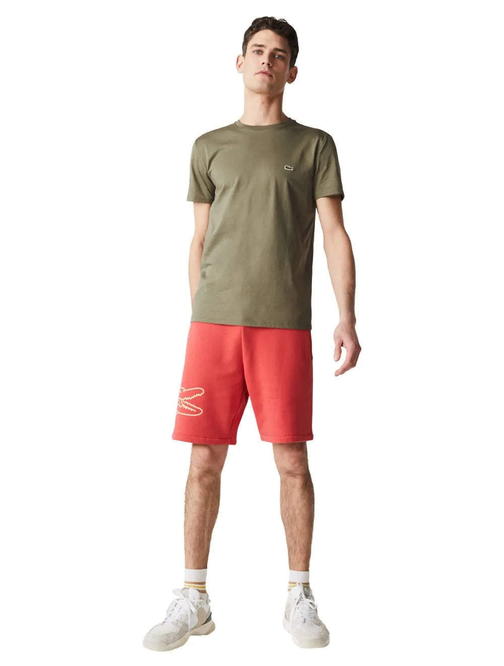 Camiseta Lacoste Masculina Jersey Pima Cotton Verde Militar