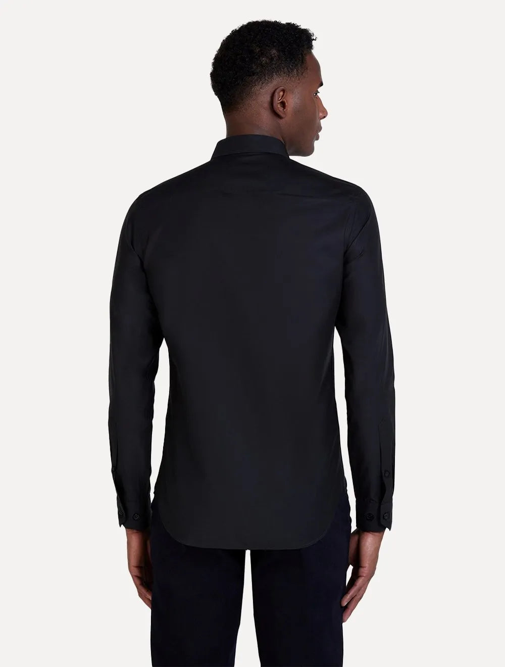 Camisa Dudalina Masculina Milano Tricoline Lisa Preta