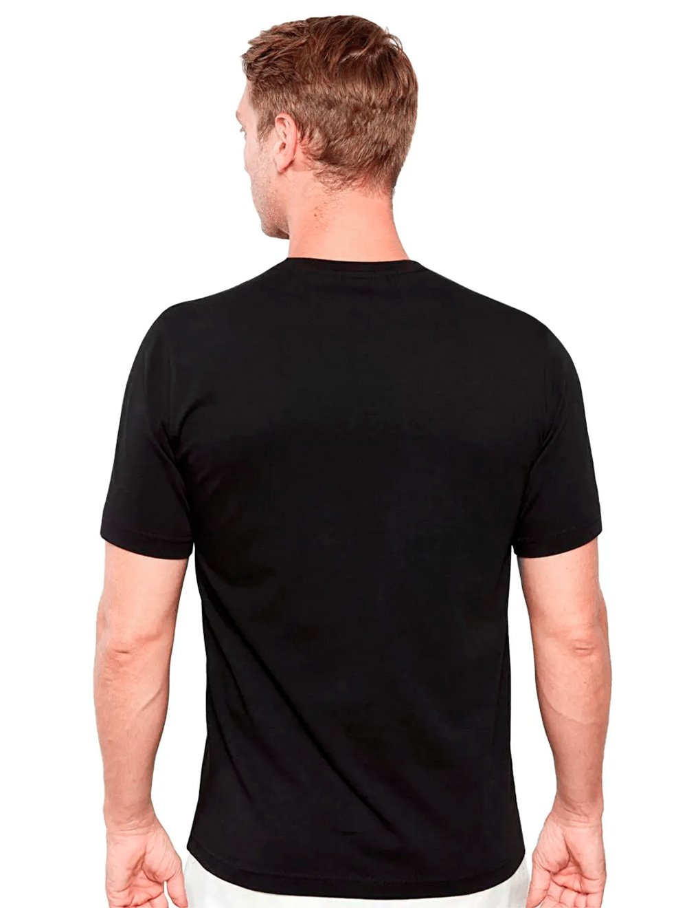 Camiseta Guess Masculina Arc Silk Chess Logo Preta