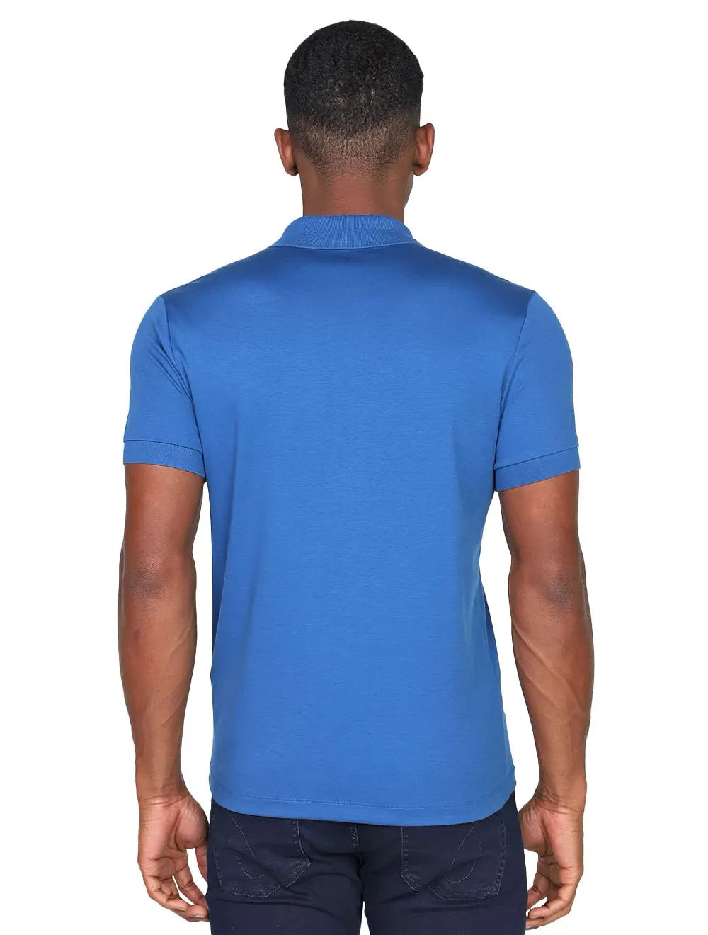 Polo Lacoste Masculina Malha Regular Fit Light Pima Cotton Azul Claro