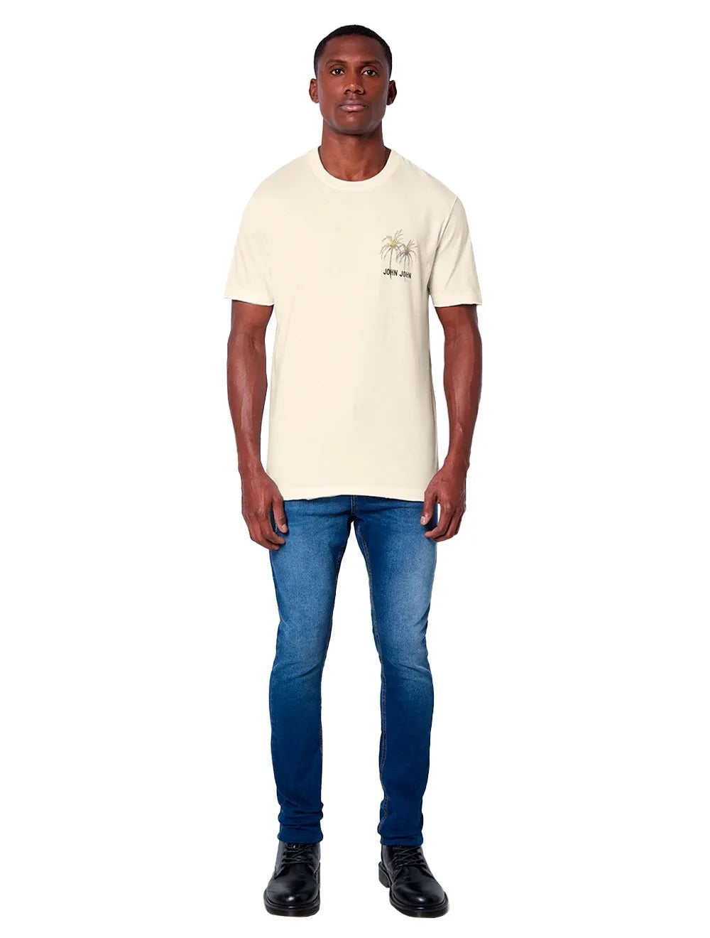 Camiseta John John Masculina Regular Premium Brand Off-White