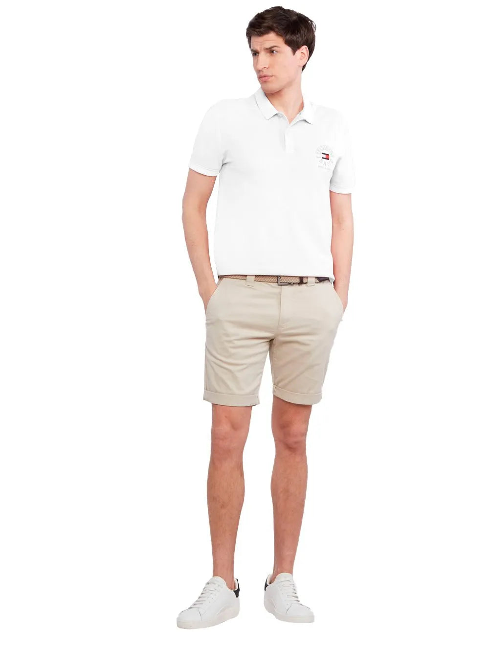 Polo Tommy Jeans Masculino Regular Timeless Circle Branca