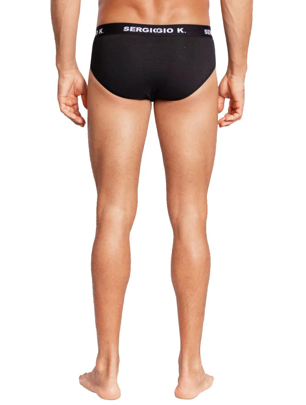 Cueca Sergio K Slip Preta Pack 2UN