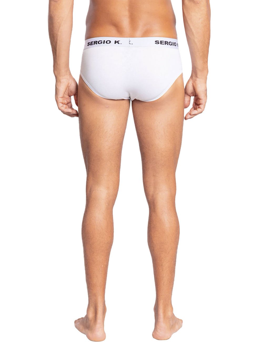 Cueca Sergio K Slip Branca Pack 2UN