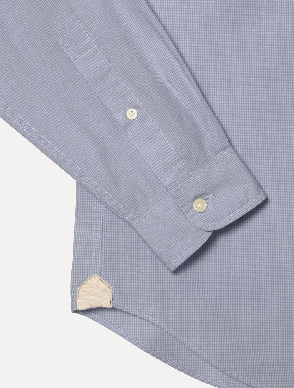 Camisa Lacoste Masculina Cotton Poplin Grid Branco/Azul