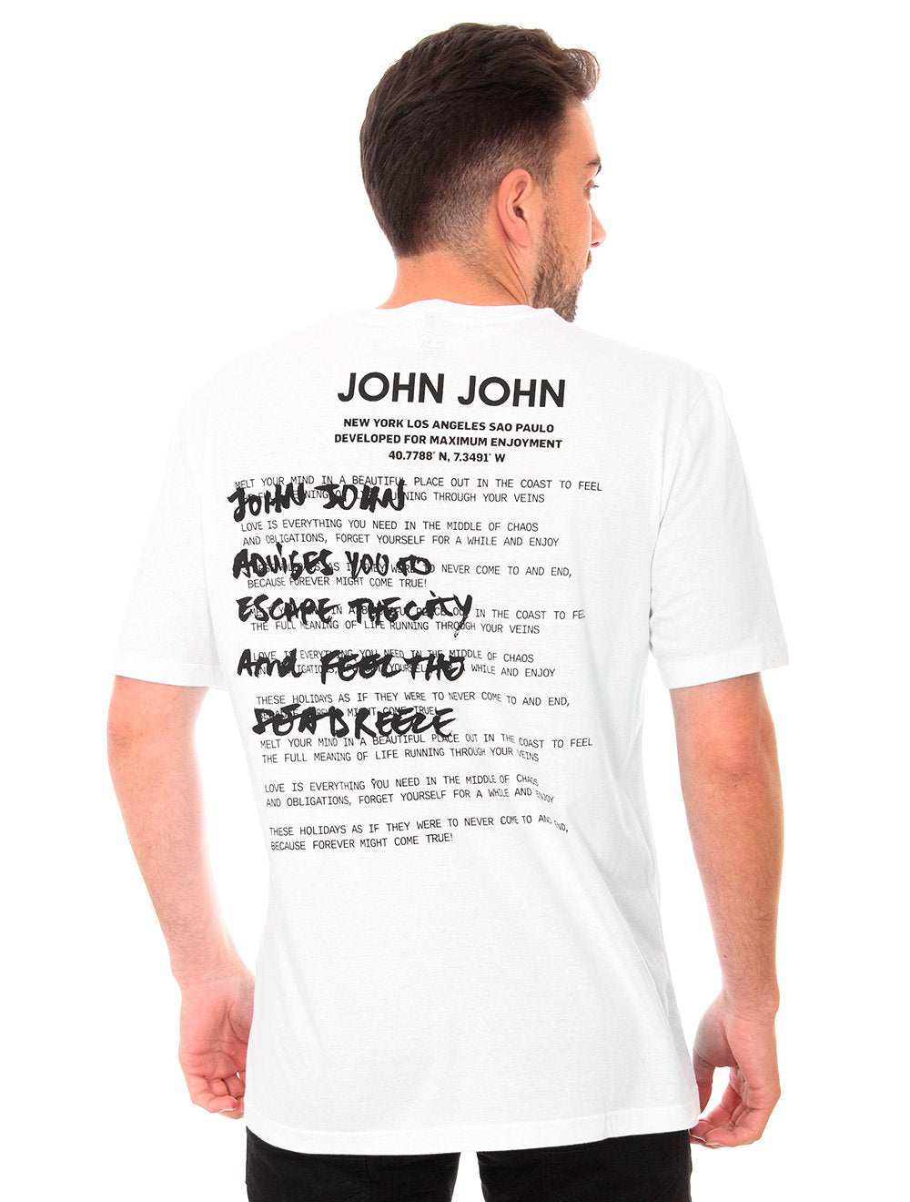 Camiseta John John Masculina Regular Melt Your Mind Branca