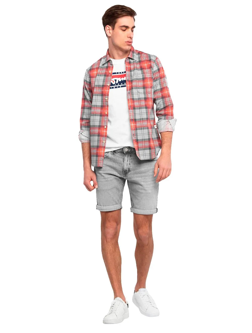 Camiseta Tommy Jeans Masculina Essential Script Tee Branca