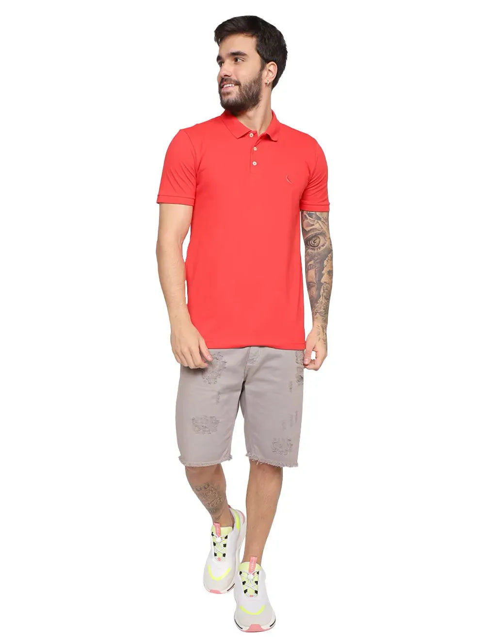 Polo Reserva Masculina Piquet Clássica Vermelha