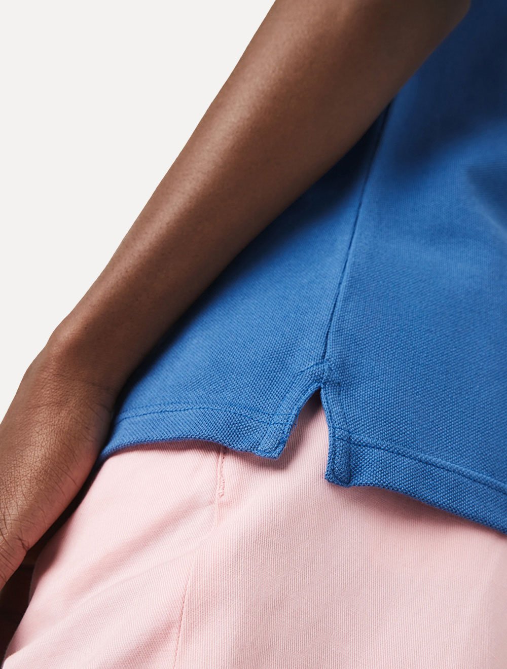 Polo Lacoste Masculina Slim Fit Classic Azul Médio