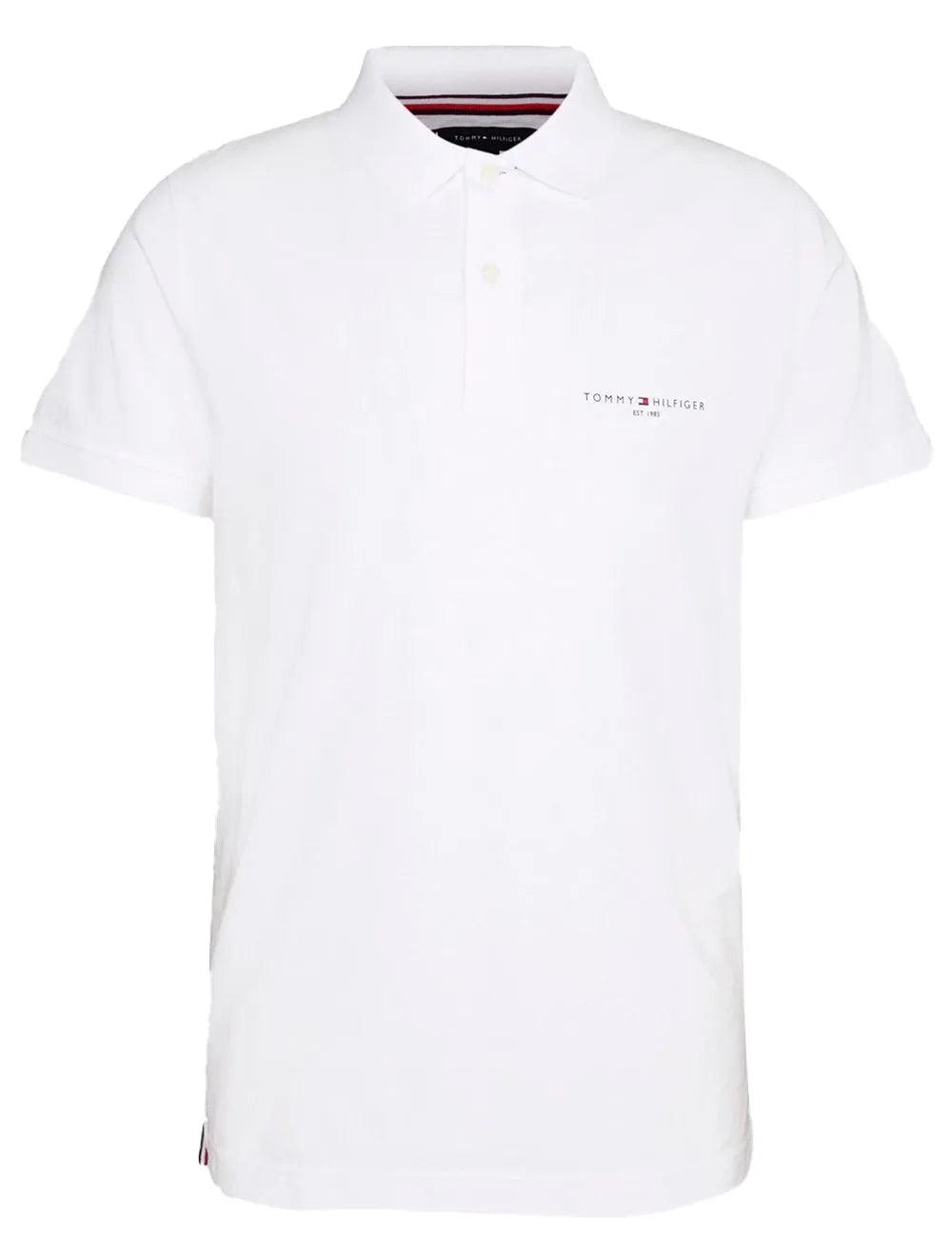 Polo Tommy Hilfiger Masculina Malha Clean Jersey Branco