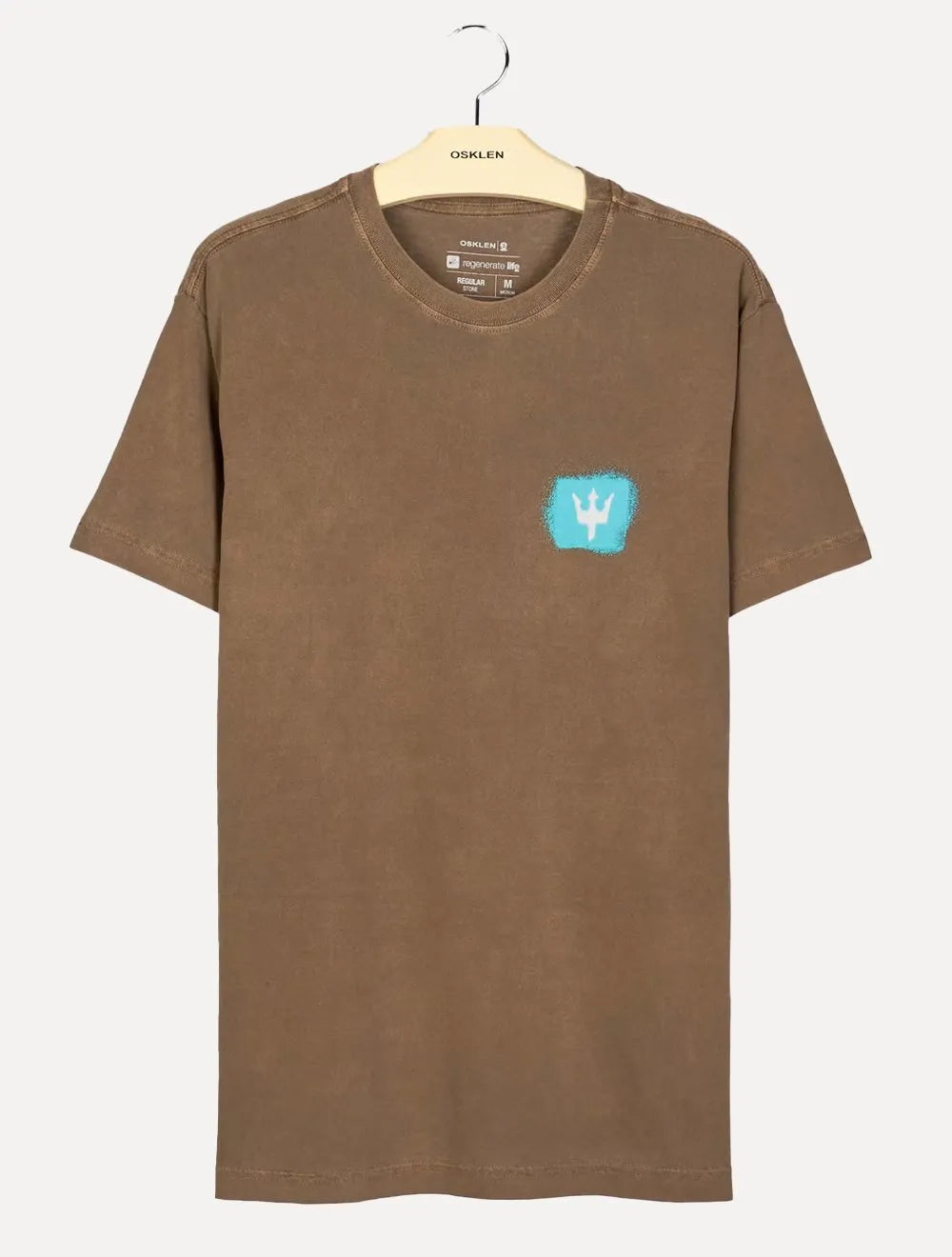 Camiseta Osklen Masculina Regular Stone Sprayicon Cáqui Escuro