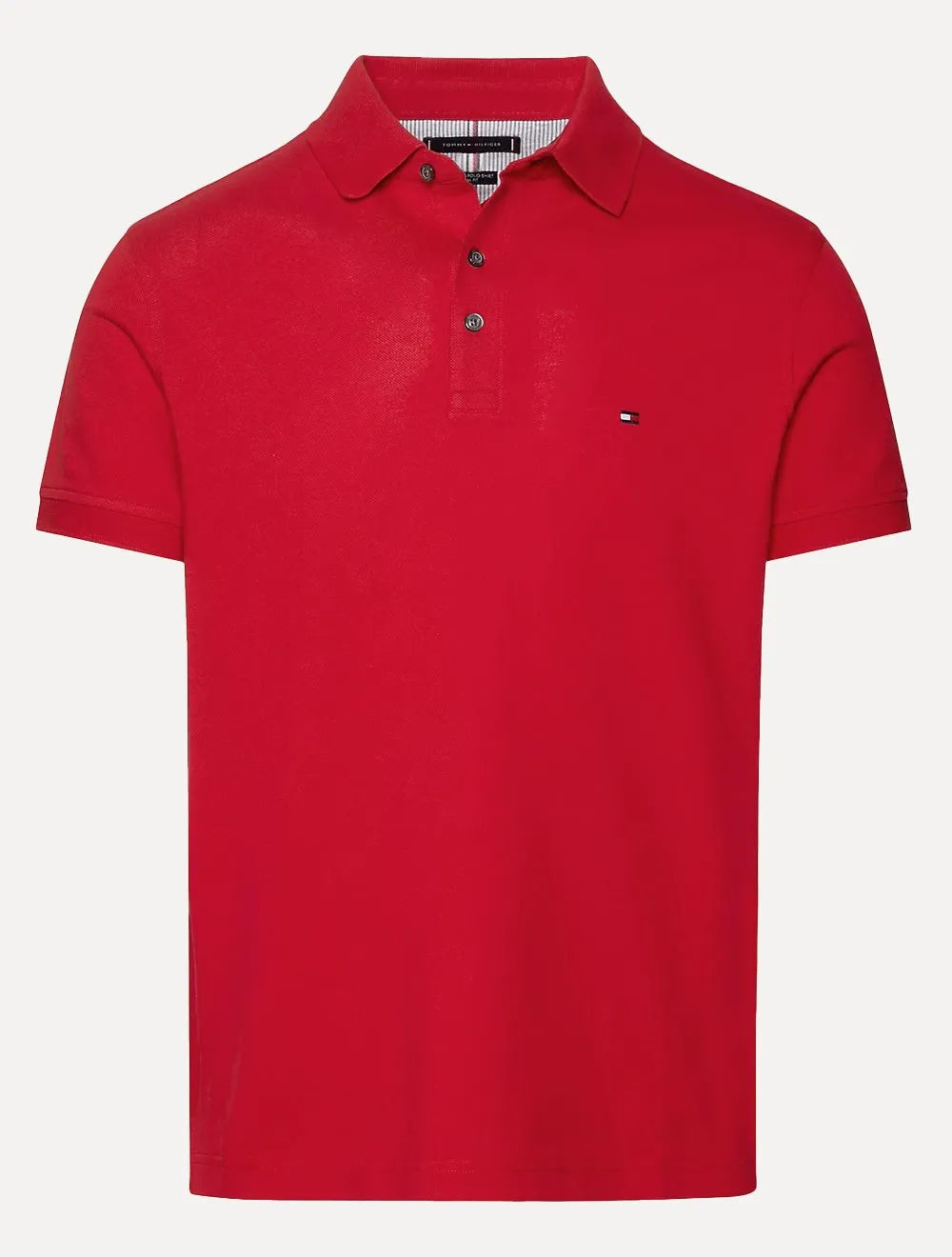 Polo Tommy Hilfiger Masculina Slim Piquet 1985 Vermelha