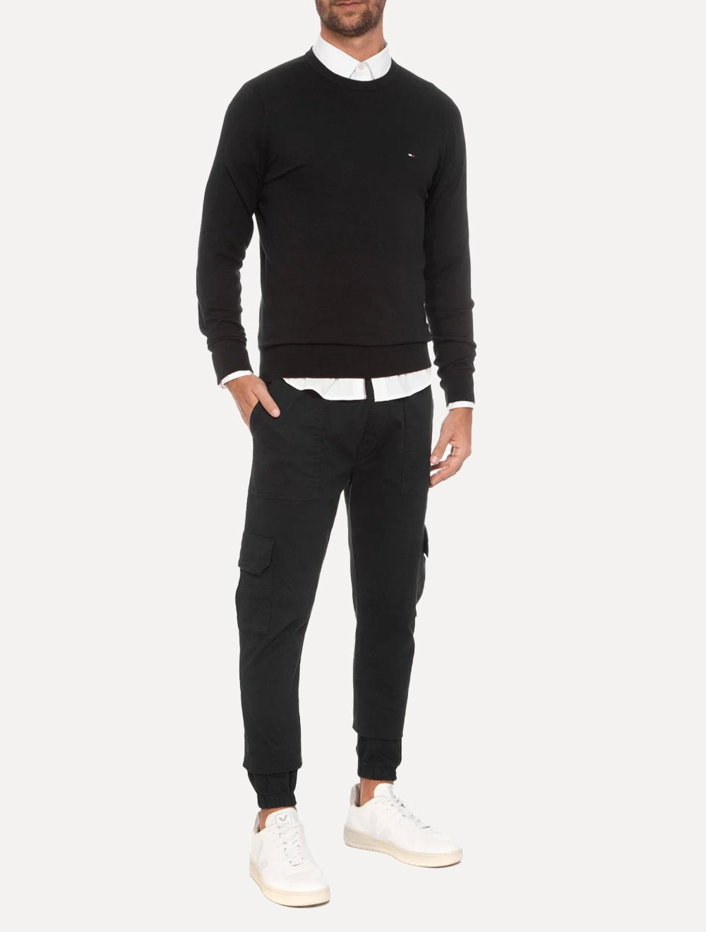 Suéter Tommy Hilfiger Masculino Signature Crewneck Preto