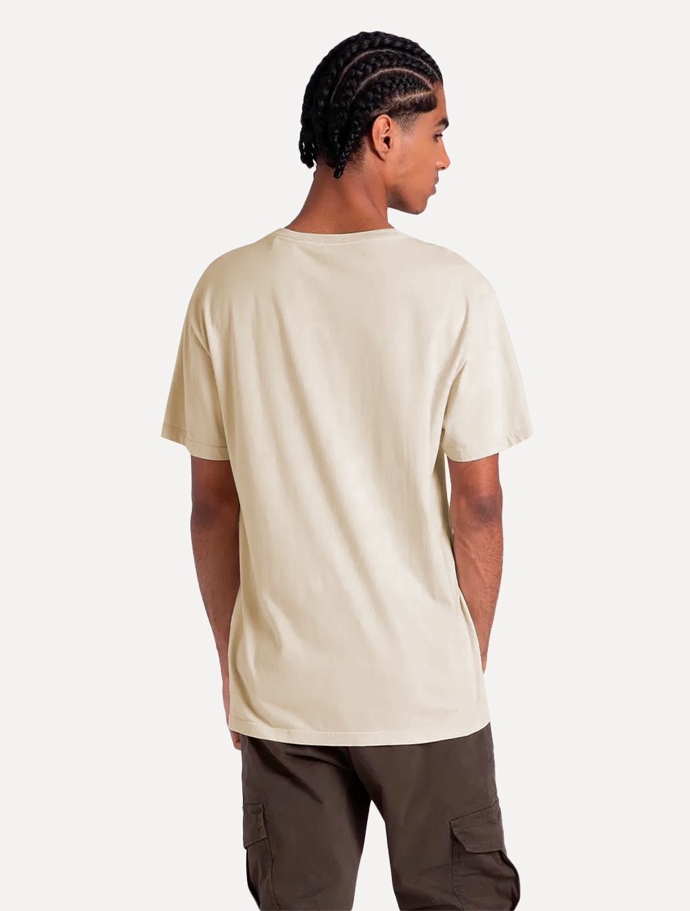Camiseta Tommy Jeans Masculina Regular Grunge Arch Areia