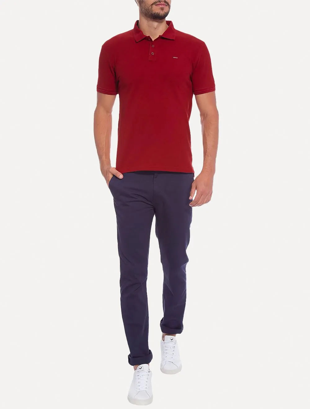 Polo Levis Masculina Housemark Bordo