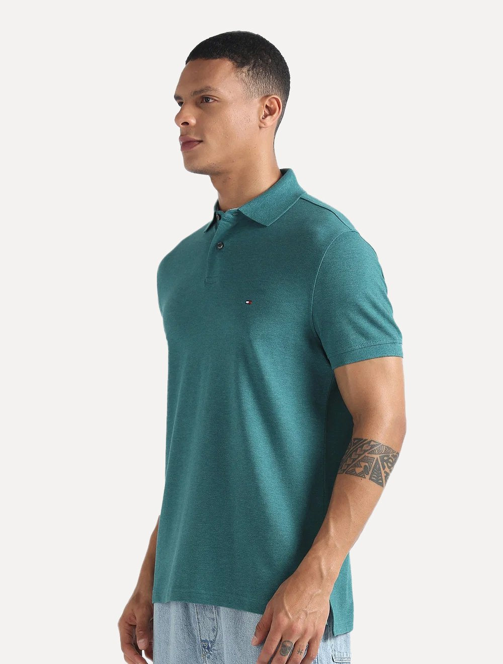 Polo Tommy Hilfiger Regular Piquet 1985 Verde Mescla