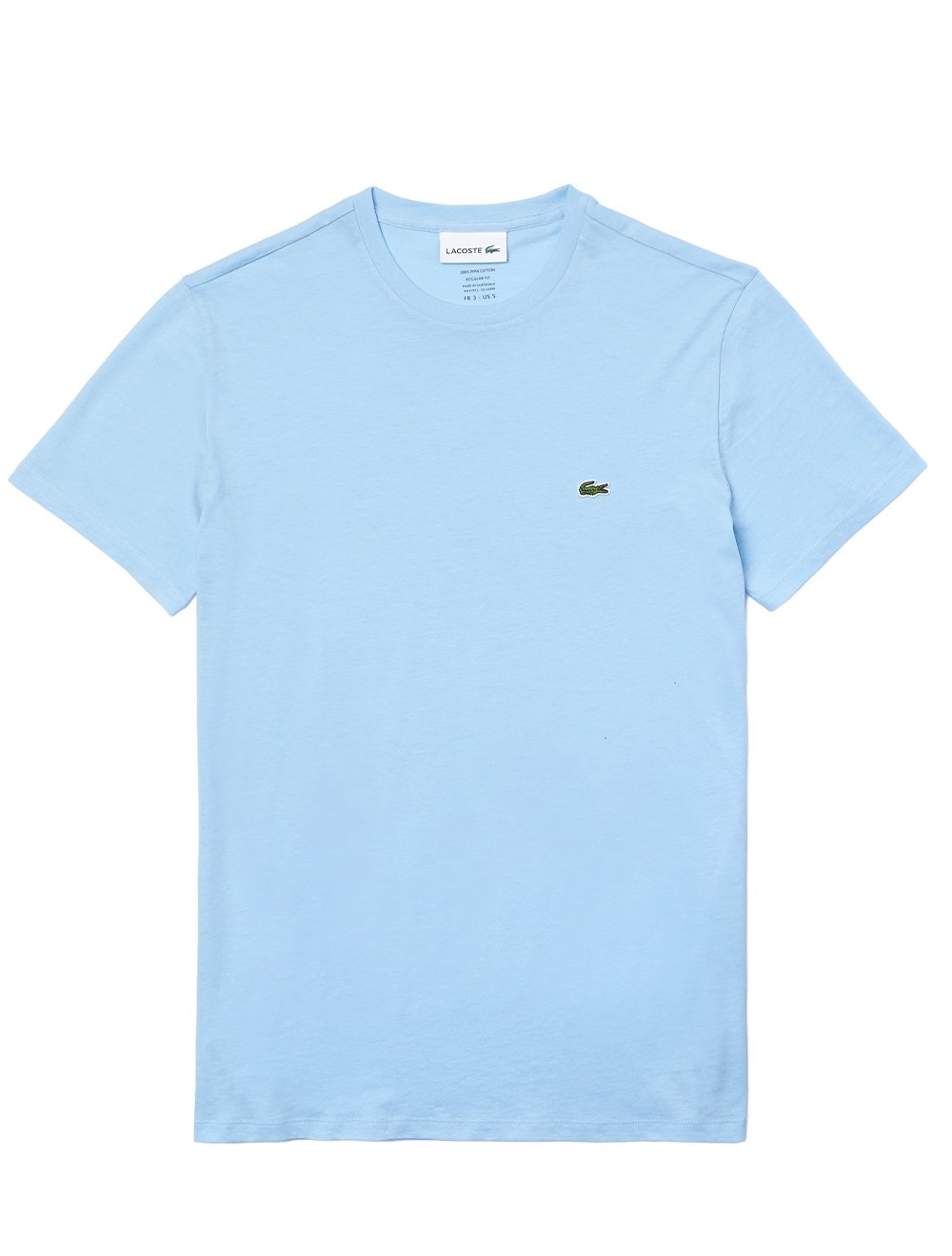 Camiseta Lacoste Masculina Jersey Pima Cotton Azul Celeste