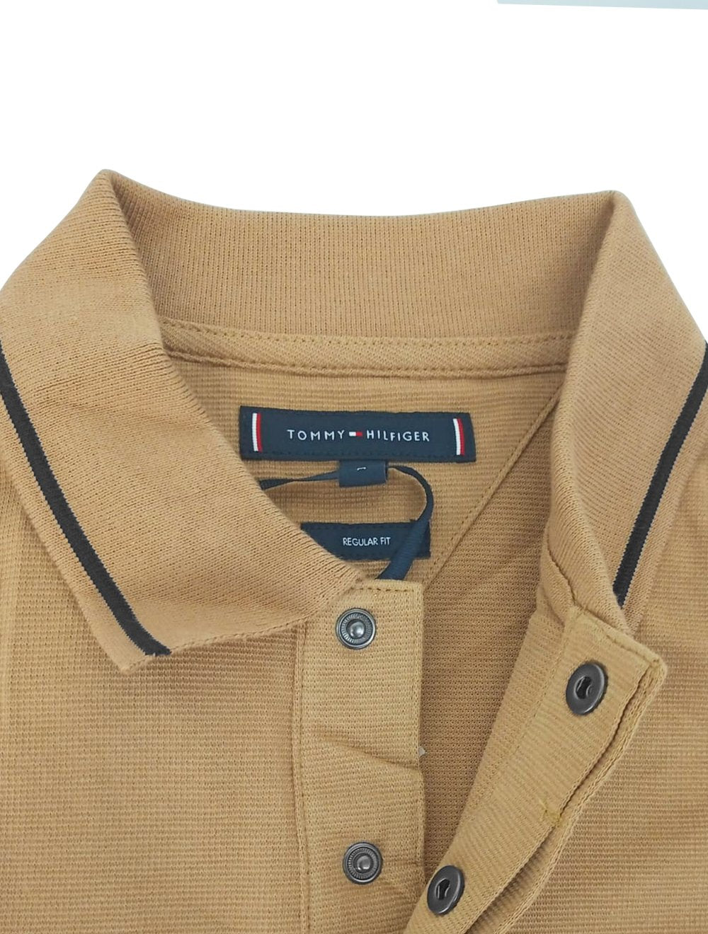 Polo Tommy Hilfiger Athletic Prep Pure Cotton Marrom Claro
