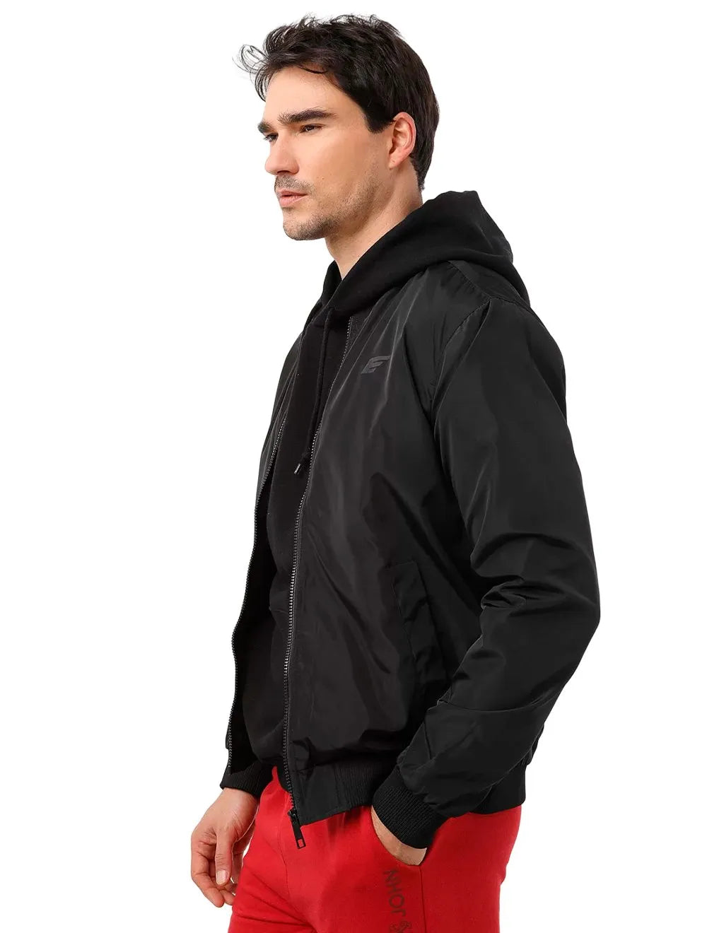 Jaqueta Ellus Masculina Nylon Light Logo Chest Preta